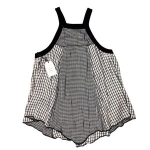 Cleo + Wolf Halter Flowy Tank Top Western Race Flannel blouse Women’s Large